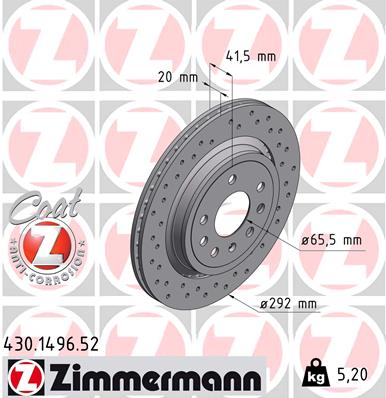 ZIMMERMANN 430.1496.52 Discofreno