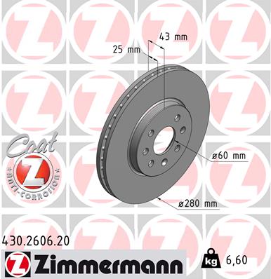 ZIMMERMANN 430.2606.20 Discofreno