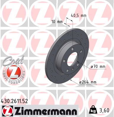 ZIMMERMANN 430.2611.52 SPORT Z Brake Disc