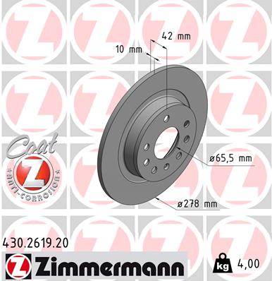 ZIMMERMANN 430.2619.20 Discofreno