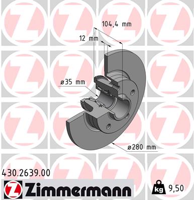 ZIMMERMANN 430.2639.00 Discofreno