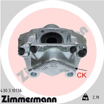 ZIMMERMANN 430.3.10136 Pinza freno