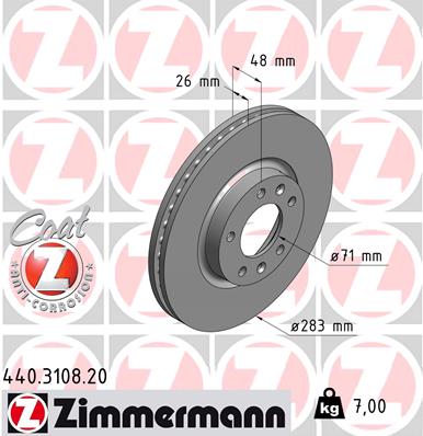 ZIMMERMANN 440.3108.20 Discofreno