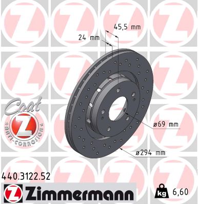 ZIMMERMANN 440.3122.52 Discofreno