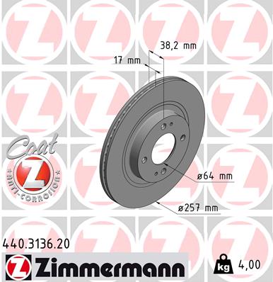 ZIMMERMANN 440.3136.20 Discofreno