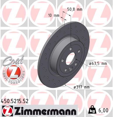 ZIMMERMANN 450.5215.52 SPORT Z Brake Disc