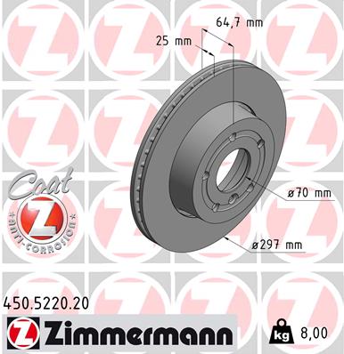 ZIMMERMANN 450.5220.20 Discofreno