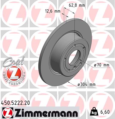 ZIMMERMANN 450.5222.20 Discofreno