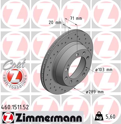 ZIMMERMANN 460.1511.52 Discofreno-Discofreno-Ricambi Euro