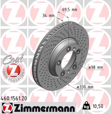 ZIMMERMANN 460.1561.20 Discofreno