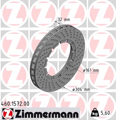 ZIMMERMANN 460.1572.00 Discofreno-Discofreno-Ricambi Euro