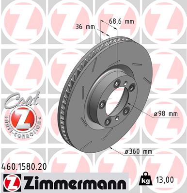 ZIMMERMANN 460.1580.20 Discofreno