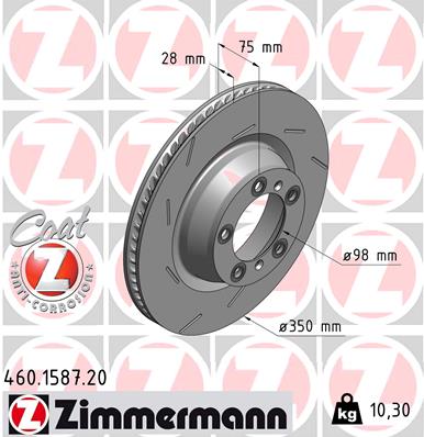 ZIMMERMANN 460.1587.20 Discofreno-Discofreno-Ricambi Euro