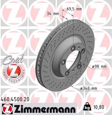 ZIMMERMANN 460.4500.20 Discofreno