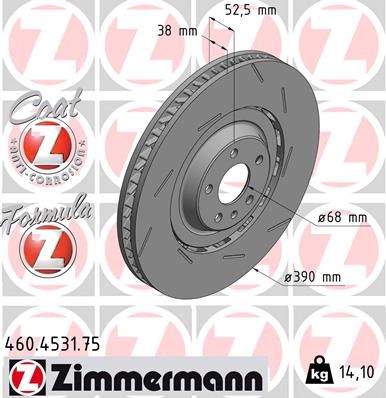 ZIMMERMANN 460.4531.75 Discofreno-Discofreno-Ricambi Euro