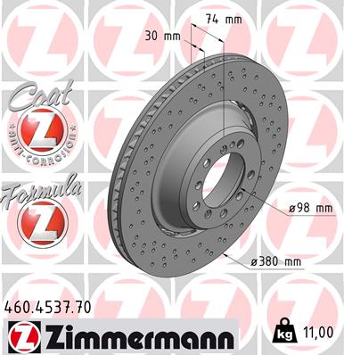 ZIMMERMANN 460.4537.70 Discofreno-Discofreno-Ricambi Euro