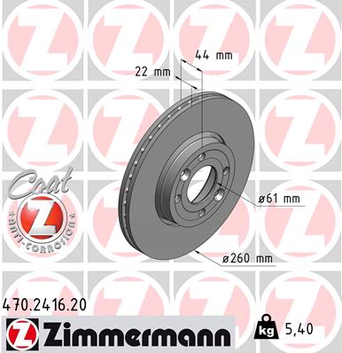 ZIMMERMANN 470.2416.20 Discofreno