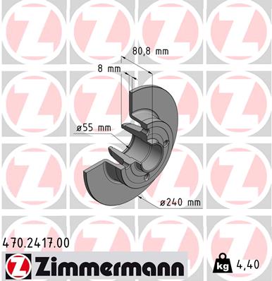 ZIMMERMANN 470.2417.00 Discofreno-Discofreno-Ricambi Euro