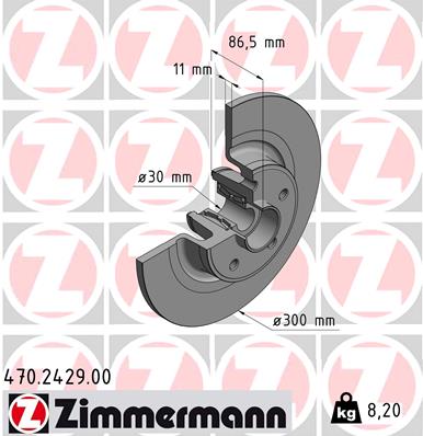 ZIMMERMANN 470.2429.00 Discofreno-Discofreno-Ricambi Euro