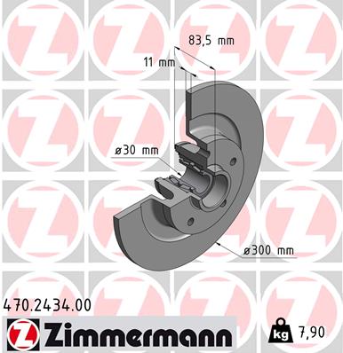 ZIMMERMANN 470.2434.00 Discofreno-Discofreno-Ricambi Euro