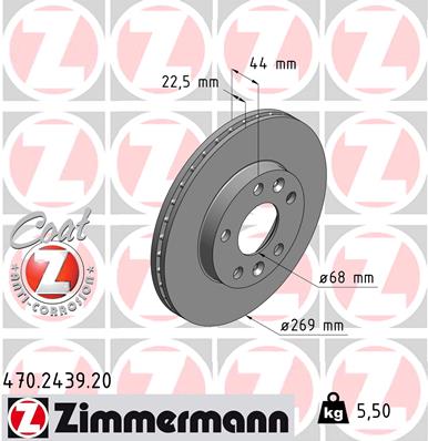 ZIMMERMANN 470.2439.20 Discofreno-Discofreno-Ricambi Euro