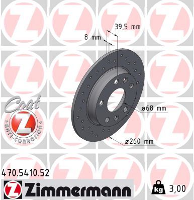ZIMMERMANN 470.5410.52 SPORT Z Brake Disc