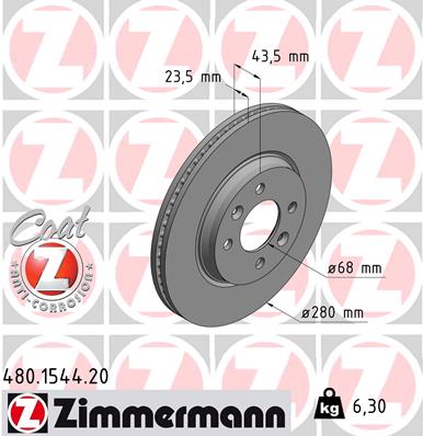 ZIMMERMANN 480.1544.20 Discofreno