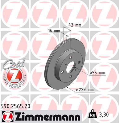 ZIMMERMANN 590.2565.20 Discofreno