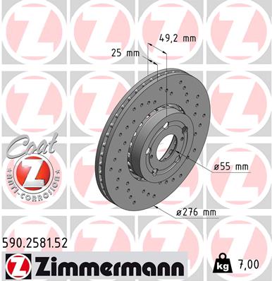 ZIMMERMANN 590.2581.52 Discofreno