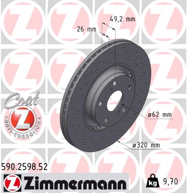 ZIMMERMANN 590.2598.52 Discofreno