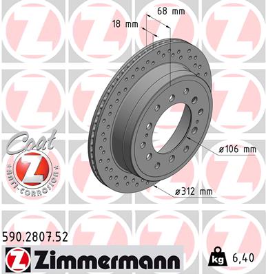 ZIMMERMANN 590.2807.52 Discofreno