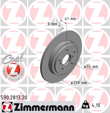 ZIMMERMANN 590.2813.20 Discofreno-Discofreno-Ricambi Euro