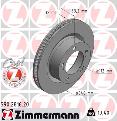 ZIMMERMANN 590.2816.20 Discofreno