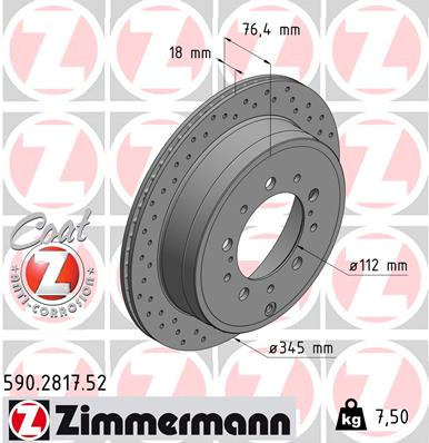 ZIMMERMANN 590.2817.52 Discofreno