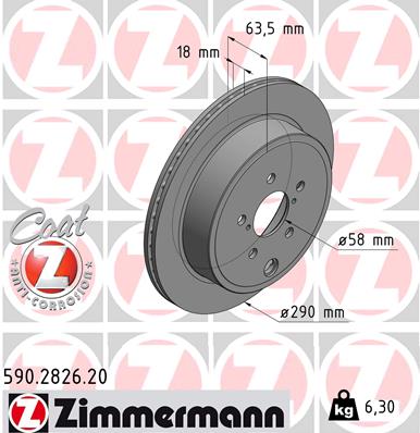 ZIMMERMANN 590.2826.20 Discofreno