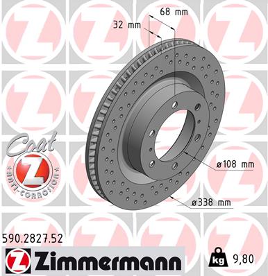 ZIMMERMANN 590.2827.52 Discofreno-Discofreno-Ricambi Euro