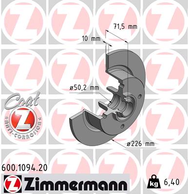 ZIMMERMANN 600.1094.20 Discofreno