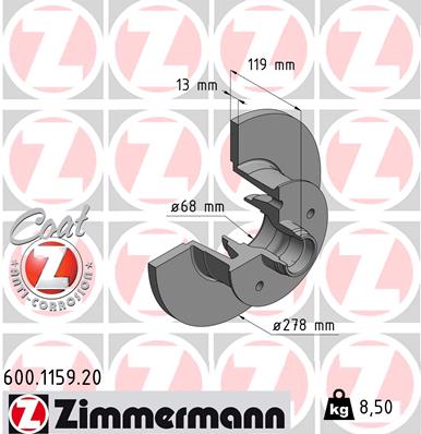 ZIMMERMANN 600.1159.20 Discofreno