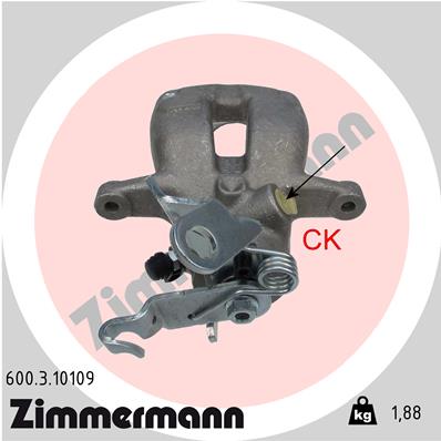 ZIMMERMANN 600.3.10109 Pinza freno-Pinza freno-Ricambi Euro