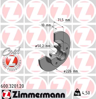 ZIMMERMANN 600.3201.20 Discofreno-Discofreno-Ricambi Euro