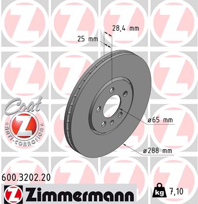 ZIMMERMANN 600.3202.20 Discofreno