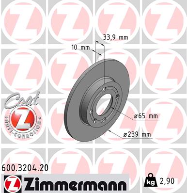 ZIMMERMANN 600.3204.20 Discofreno