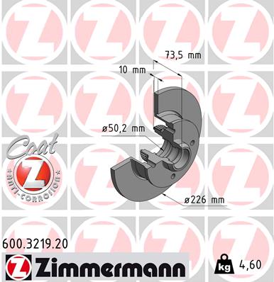 ZIMMERMANN 600.3219.20 Discofreno