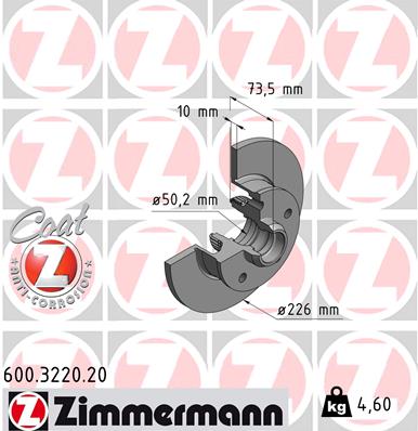 ZIMMERMANN 600.3220.20 Discofreno