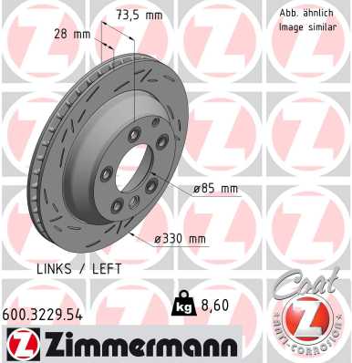 ZIMMERMANN 600.3229.54 Discofreno-Discofreno-Ricambi Euro