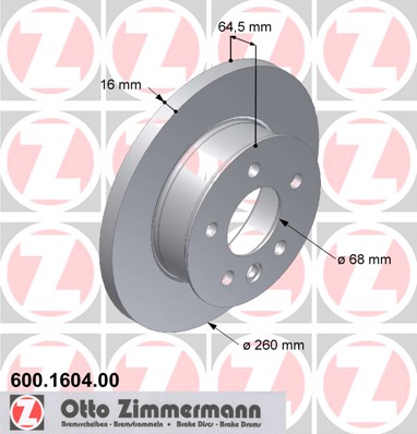 ZIMMERMANN 600.1604.00 Discofreno