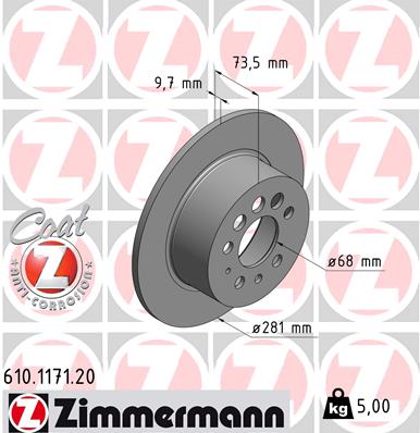 ZIMMERMANN 610.1171.20 Discofreno