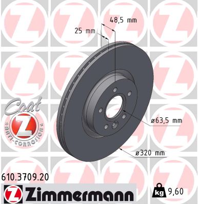 ZIMMERMANN 610.3709.20 Discofreno