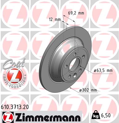 ZIMMERMANN 610.3713.20 Discofreno