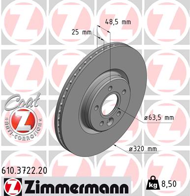 ZIMMERMANN 610.3722.20 Discofreno